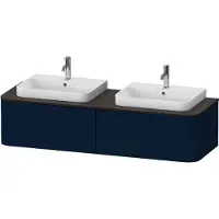 Duravit Happy D.2 Plus Meuble sous-lavabo sur console suspendu, 1600x550 mm, 2 tiroirs, pour 2 vasques à poser, HP4946B9898