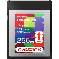 SanDisk SDCFE-256G-GF4NN, 256 Go, CFexpress Type B, 1 700 Mo/s, 1 200 Mo/s, résistant aux chutes, noir, argent