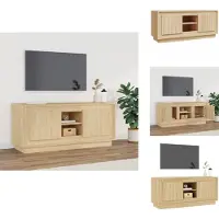 vidaXL Armoire TV Chêne Sonoma 102x35x45 cm Bois composite - Meuble TV