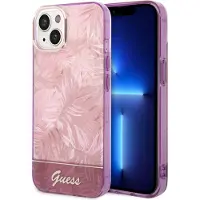 GUESS Guhcp14mhgjghp Iphone 14 Plus15 Plus 6.7 Jungle Collection Phone Case Clair
