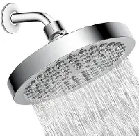 OEM Pomme de douche à effet pluie 6 pouces, orientable, en acier inoxydable avec finition chromée brillante, avec buse durable incluse.