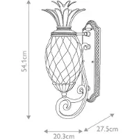HINKLEY Plantation Lanterne murale de taille moyenne (E27, IP44)