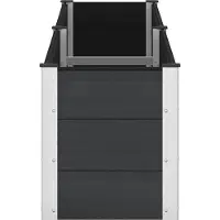 vidaXL Jardinière surélevée noire, 250 x 50 x 54 cm, en WPC et aluminium