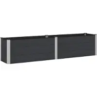 vidaXL Jardinière surélevée noire, 250 x 50 x 54 cm, en WPC et aluminium