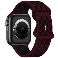 Beline pasek Apple Watch New Sport Silicone 42/44/45/49mm bordowo-czarny wine red/black box (Silicone), Sangles de montre, Rouge, Multicolore, Noir