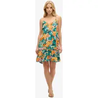 Superdry pour femme. W8011670A Mini robe de plage multicolore (XL), Casuel, Viscose, Sans manches / bretelles