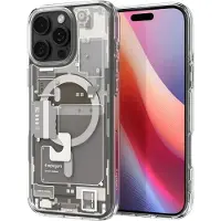 Spigen Ultra Hybrid (Apple iPhone 16 Pro Max), Coque pour téléphone portable, Transparent, Argent, Blanc, Gris