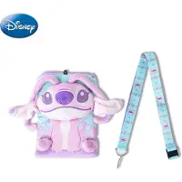 Disney Porte-badge en peluche Stitch Angel avec tour de cou, sous licence officielle
