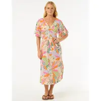 Rip Curl Cala Vadella Short Sleeve Midi Dress Multicolore M Femme