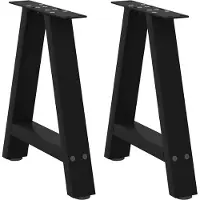 vidaXL Pieds de table basse en forme de A 2 pcs. Anthracite 50x(42-43) cm Acier