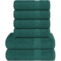 vidaXL Ensemble de serviettes 6 pcs bleu marine 360 g/m² 100% coton