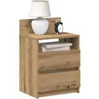 vidaXL Tables de chevet 2 pcs avec 2 tiroirs blanc 40x33x60 cm