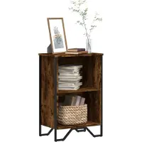 vidaXL Bibliothèque chêne fumé 50x31x169 cm Bois composite