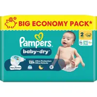 Pampers Baby Dry (Taille 2, Pack mensuel, 98 pcs)