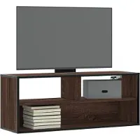 vidaXL Armoire TV noire 100x31x39,5 cm Bois composite et métal