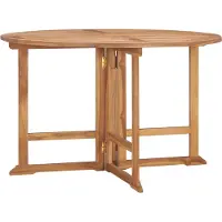 vidaXL Table de jardin pliante 110x110x75 cm bois massif teck