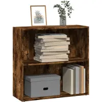 vidaXL Bibliothèque chêne fumé 80x30x189 cm bois d'ingénierie