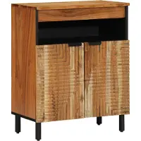 vidaXL Buffet avec étagère, marron, 60 x 33,5 x 75 cm, bois de manguier massif