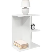 vidaXL Table de chevet gris béton 46,5x29x61 cm bois d'ingénierie