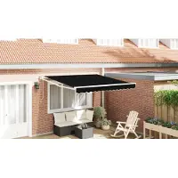 vidaXL , store enroulable, noir, 350 x 250 cm, polyester et métal