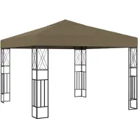 vidaXL Pavillon 3×4 m Crème Tissu