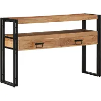 vidaXL Table console Marron 120 x 33 x 75 cm Bois d'acacia massif