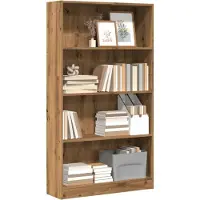 vidaXL Bibliothèque chêne artisanal 60x24x143 cm bois d'ingénierie