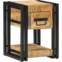 vidaXL Cabinet de chevet avec tiroir 2 pcs Marron 30 x 30 x 40 cm