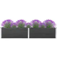 vidaXL Parterre de jardin surélevé 200x100x54 cm WPC Gris