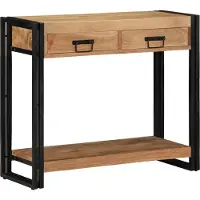 vidaXL Table console Marron 90 x 33 x 75 cm Bois d'acacia massif