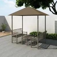 vidaXL Pavillon de jardin avec table et bancs 2,5x1,5x2,4 m