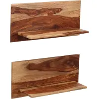 vidaXL Étagères murales 2 pcs 112x20x26 cm bois massif d'acacia