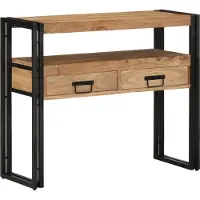 vidaXL Table console Marron 90 x 33 x 75 cm Bois d'acacia massif