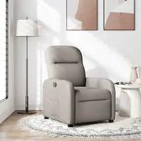 vidaXL Fauteuil relax électrique Tissu Taupe