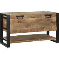 vidaXL Boîte de rangement marron 80 x 35 x 45 cm bois massif mangue