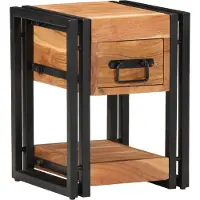 vidaXL Cabinet de chevet avec tiroir 2 pcs Marron 30 x 30 x 40 cm