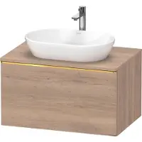 Duravit D-Neo, sous-lavabo en console suspendu, 800x459x550mm, 1x tiroir, avec poignée or poli, DE4947034550000