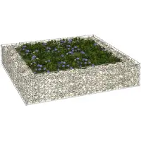 vidaXL Lit surélevé en gabion Acier galvanisé 300x100x20 cm