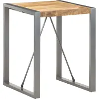 vidaXL Table de salle à manger 70x70x75 cm Bois massif de manguier rugueux