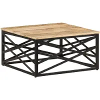 vidaXL Table basse 68 x 68 x 35 cm en bois massif de manguier