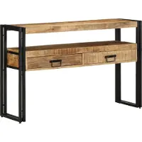 vidaXL Table console Marron 120 x 33 x 75 cm bois de manguier massif