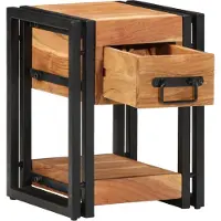vidaXL Cabinet de chevet Marron 30 x 30 x 40 cm Bois d'acacia massif