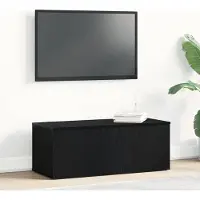 vidaXL Armoire TV noir imitation chêne 80x34x30 cm Bois composite