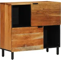 vidaXL Buffet avec étagère, marron, 80 x 33 x 75 cm, bois de manguier massif