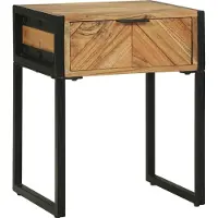 vidaXL Cabinet de chevet Marron 40 x 35 x 50 cm Bois d'acacia massif