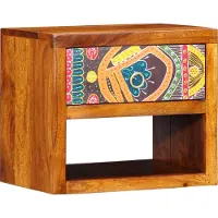 vidaXL Cabinet de chevet Marron 40 x 35 x 35 cm Bois d'acacia massif