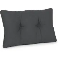 Beautissu Coussin Lounge Outdoor Gris XLuna, 50 x 40 cm