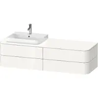 Duravit Happy D.2 Plus Meuble sous-vasque sur console suspendu, 1600x550 mm, 4 tiroirs, pour lavabo pour meuble position à gauche, HP4963L2222
