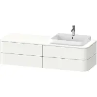Duravit Happy D.2 Plus Meuble sous-vasque sur console suspendu, 1600x550 mm, 4 tiroirs, pour lavabo pour meuble position à droite, HP4963R3636