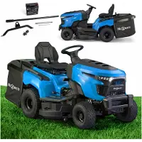 Thunder Tracteur tondeuse | Hexwelt HW-TR-452 | 452 cm³ | 9,2 kW | 97 cm largeur de coupe | 150 L bac de ramassage | mulching | éjection latérale